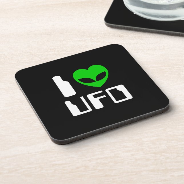 I Alien Heart UFO Untersetzer (Linke Seite)