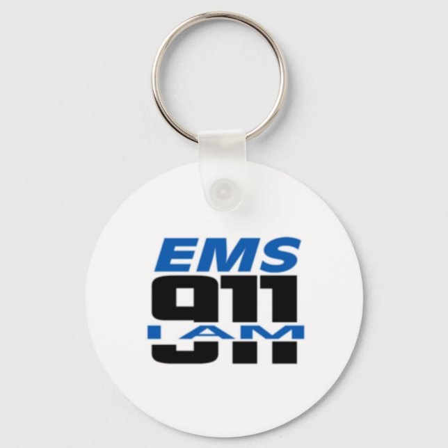 I Am 911 logo stuff for Fire, EMS, Dispatch! Schlüsselanhänger (Vorderseite)