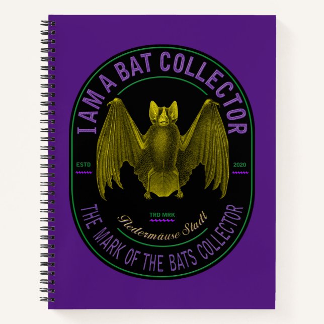 I am a bat collector notizbuch (Vorderseite)