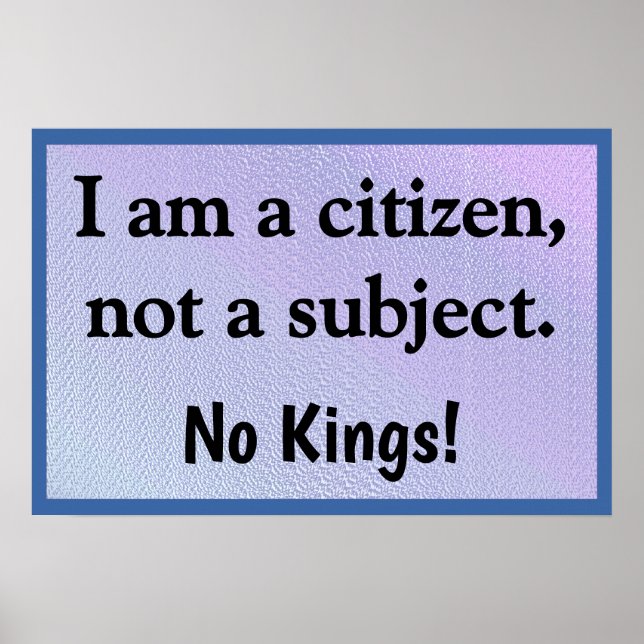I Am A Citizen Poster (Vorne)