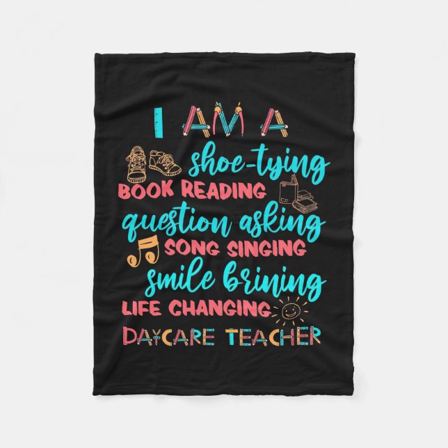 I Am A Daycare Teacher Fleecedecke (Vorderseite)