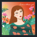 I am a flower girl Poster<br><div class="desc">Add a touch of warmth and floral charm to your space with this beautiful “Flower Girl” aesthetic poster. The illustration features a stylish girl surrounded by vibrant botanical flowers and lush greenery, creating a soft boho-inspired atmosphere. With warm sunset tones and a modern minimalist illustration style, this artwork is perfect...</div>