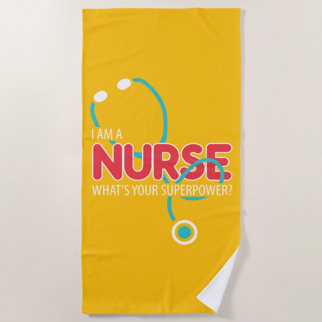 I am a Nurse Strandtuch (Vorderseite)