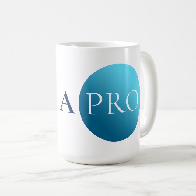 I AM A PRO | Bold Minimalist Blue Circle Mug Kaffeetasse (VorderseiteRechts)