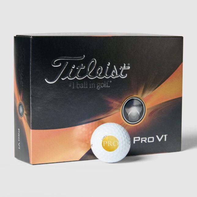 I AM A PRO | Custom Golden Golf Ball (Äußeres Gebäude)