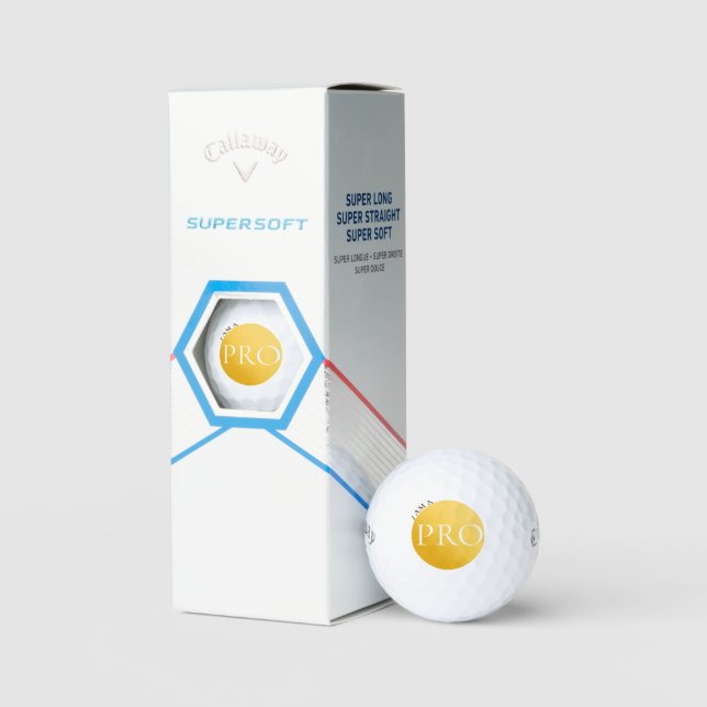I AM A PRO | Custom Golden Golf Ball  (Verpackung)