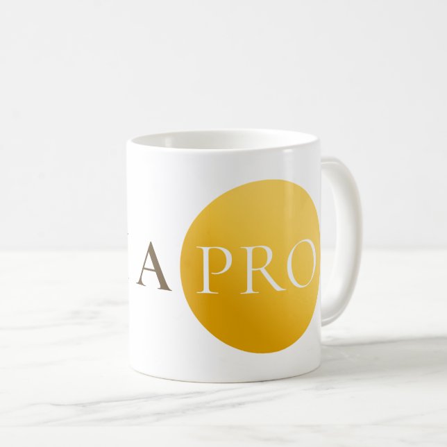 I AM A PRO | Elegant Gold Circle Motivational Mug Kaffeetasse (VorderseiteRechts)