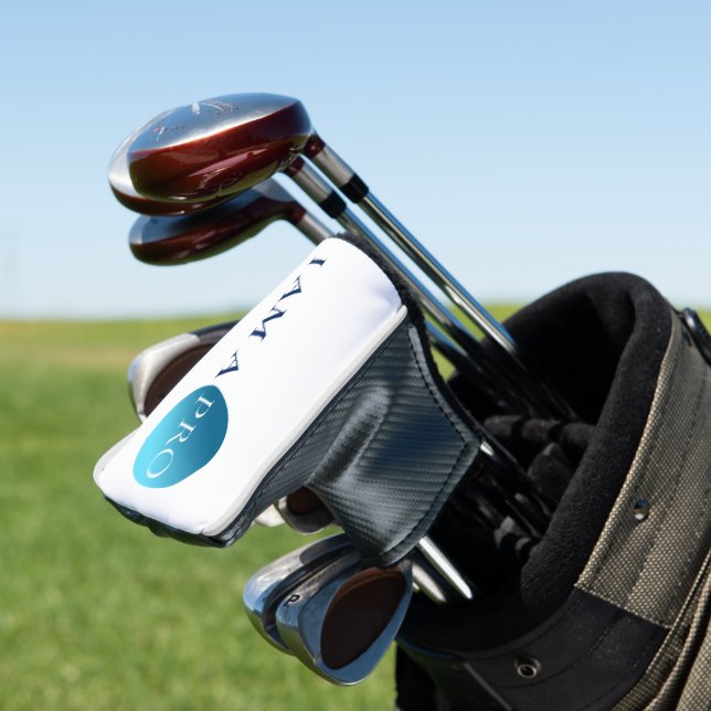 I Am a Pro – Minimal Athletic Statement Design Golf Headcover (In Situ)