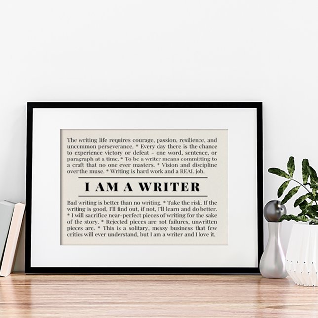 I AM A WRITER Poster pour Writers & Authors (Créateur téléchargé)