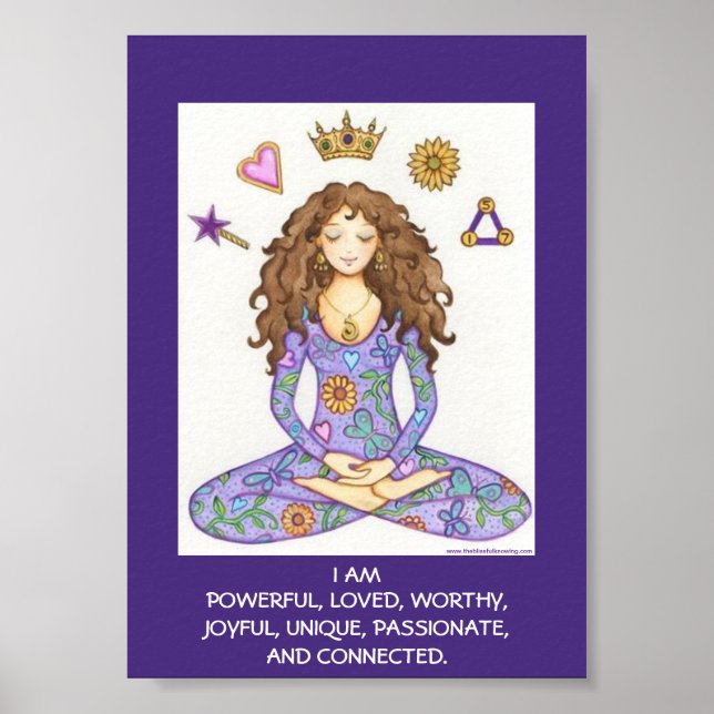 "I AM" Affirmation 12x18 Print Poster (Vorne)