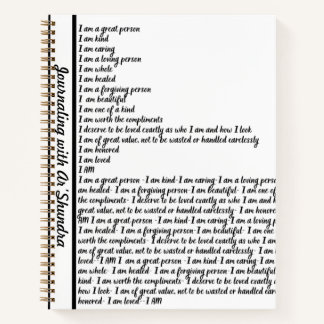 I AM AFFIRMATION Spiral Notebook Notizbuch