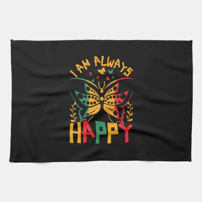 i_am_Always_happy_02 Geschirrtuch (Horizontal)