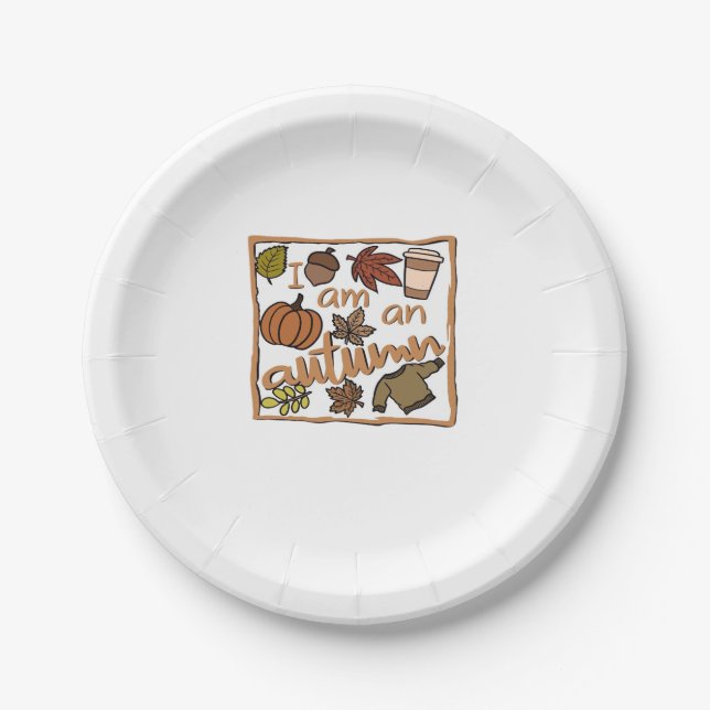 I am an Autumn Classic T-Shirt Pappteller (Vorderseite)