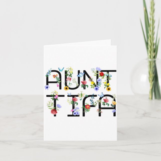 I Am Aunt Tifa Shirt Aunt Tifa Funny Aunt Tifa  Karte (Vorderseite)