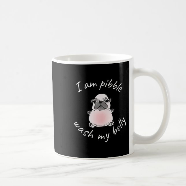 I Am Bble Wash My Belly Bble Meme Funny Dog Brainr Kaffeetasse (Rechts)