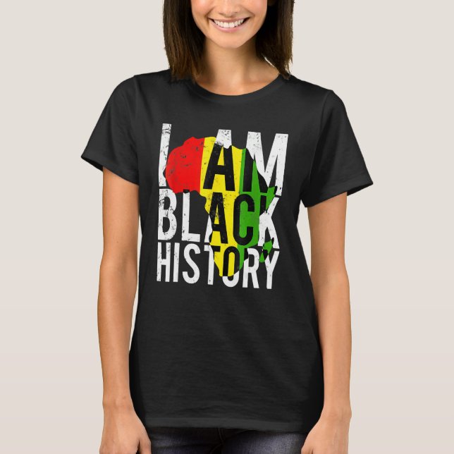 I Am Black History Black History Month & Pride Gif T-Shirt (Vorderseite)