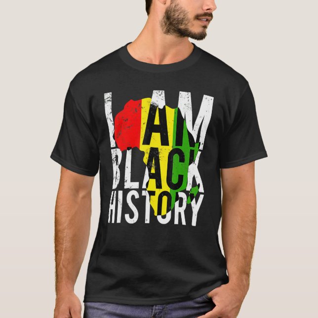 I Am Black History Black History Month & Pride Gif T-Shirt (Vorderseite)