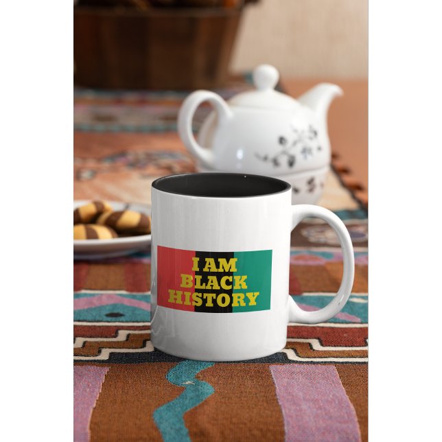I Am Black History in Gold Font Coffee Mug (Créateur téléchargé)