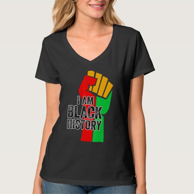 I Am Black History Month African American Pride Ce T-Shirt (Vorderseite)