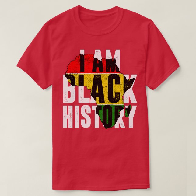 I Am Black History Month Celebration African Ameri T-Shirt (Design vorne)