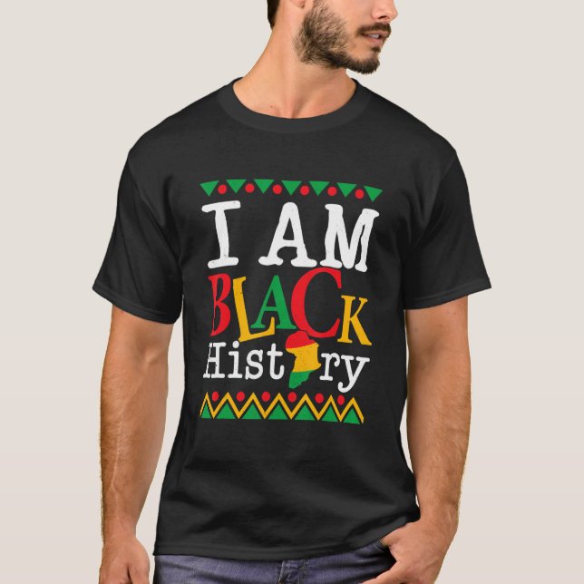 I Am Black History Month Melanin BLM African Ameri T-Shirt (Vorderseite)