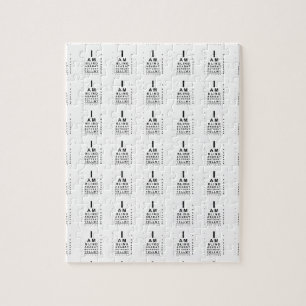 I am blind as a bat eye chart