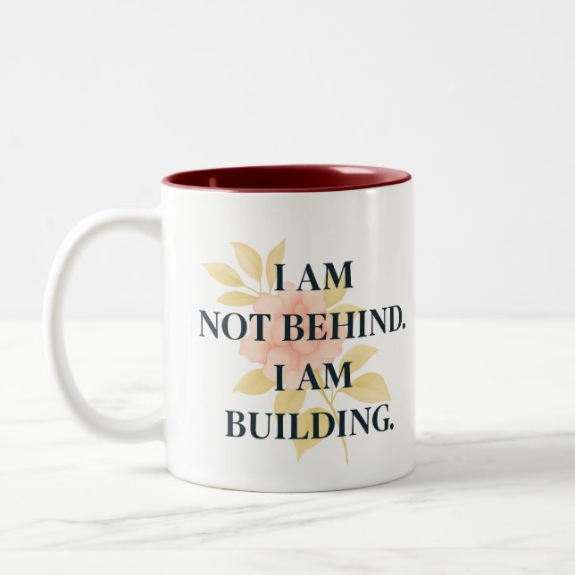 I Am Building | Affirmation Mug for Women (Gauche)