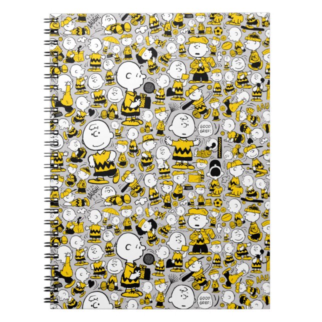 I Am Charlie Brown Pattern Notizblock (Vorderseite)
