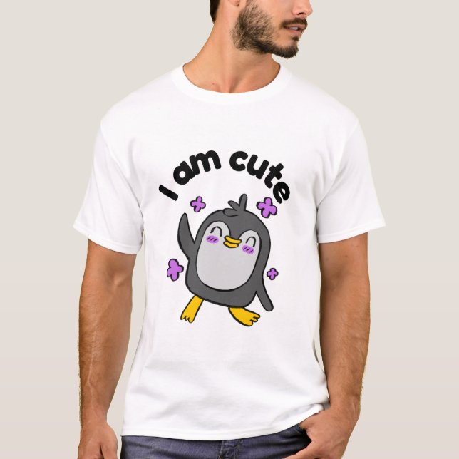 I am cute penguin design T-Shirt (Vorderseite)