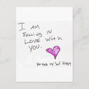 i AM FALLiNG iN LIEBE WiTH YOU HARt SOUL Postkarte