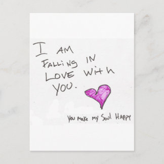 i AM FALLiNG iN LIEBE WiTH YOU HARt SOUL Postkarte