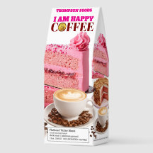 I AM HAPPY 5 Coffee, 12oz Bag, Dark Roast, Flath