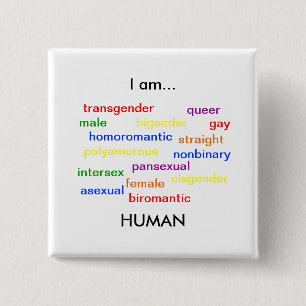 I Am Human Button