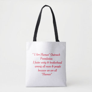 "I Am Human" Totbeutel Tasche