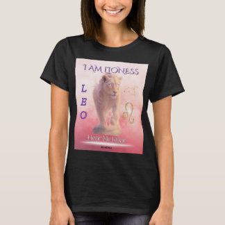I AM LIONESS Leo Zodiac T-shirt femme