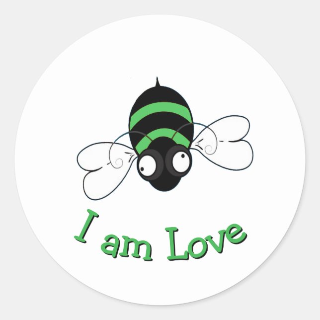 I Am Love Bee Sticker (Devant)