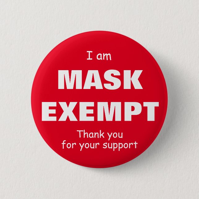 I am Mask Frei- 2-1/4 inch Button (Vorderseite)