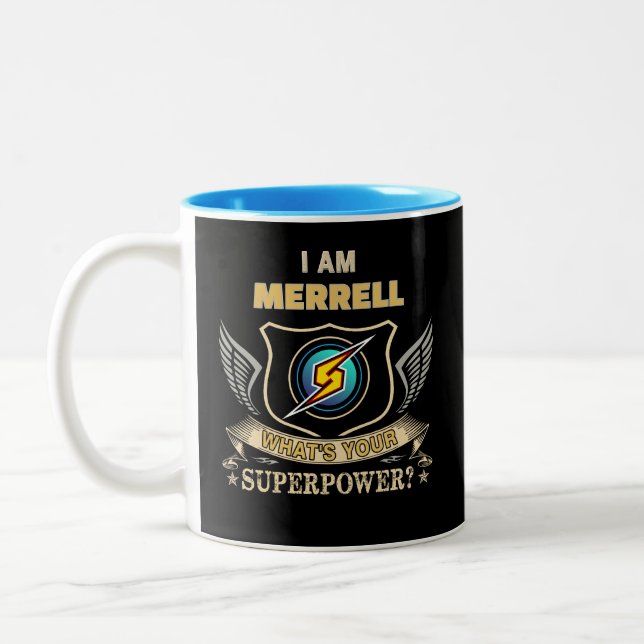 I Am MERRELL What's Your Superpower Zweifarbige Tasse (Links)