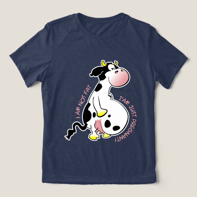 I am not fat, I am just pregnant Tri-Blend Shirt (Design Vorderseite)