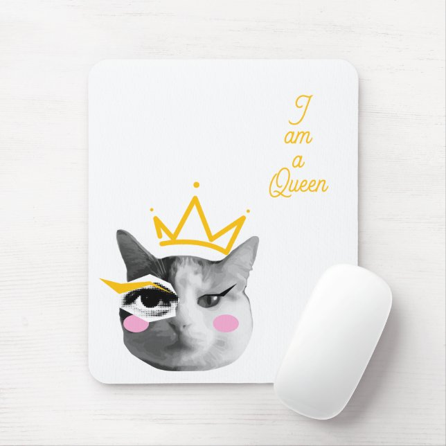 I Am Queen – Elegant funny Mousepad (Mit Mouse)
