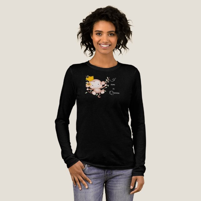 I Am Queen – Elegant Tri-Blend Shirt (Volle Vorderseite)