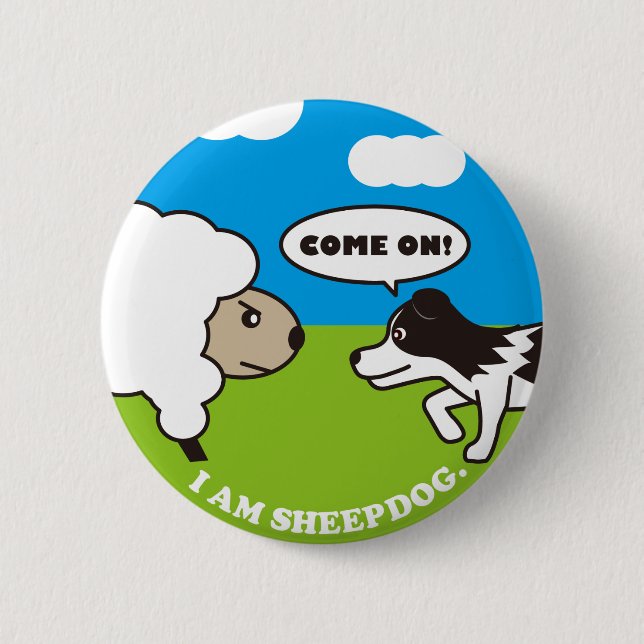 I AM SEEPDOG. 缶バッチ BUTTON (Vorderseite)