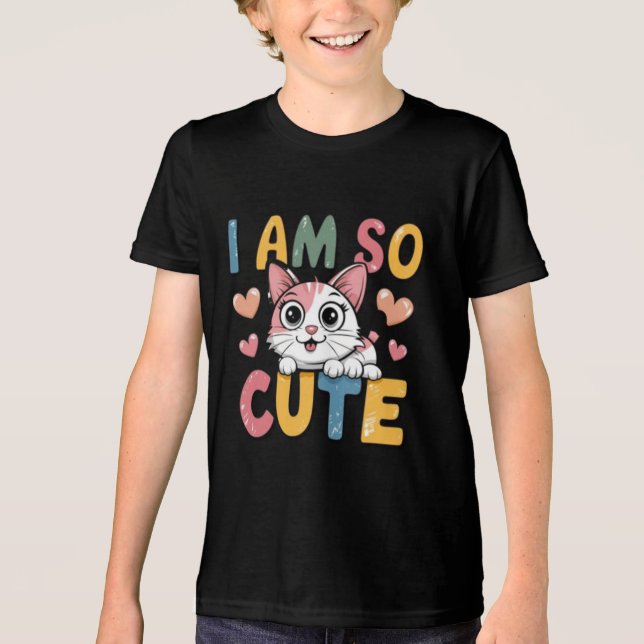I am so cute Tri-Blend shirt (Vorderseite)