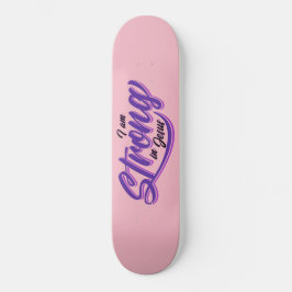 I am Strong in Jesus Black and Purple Skateboard