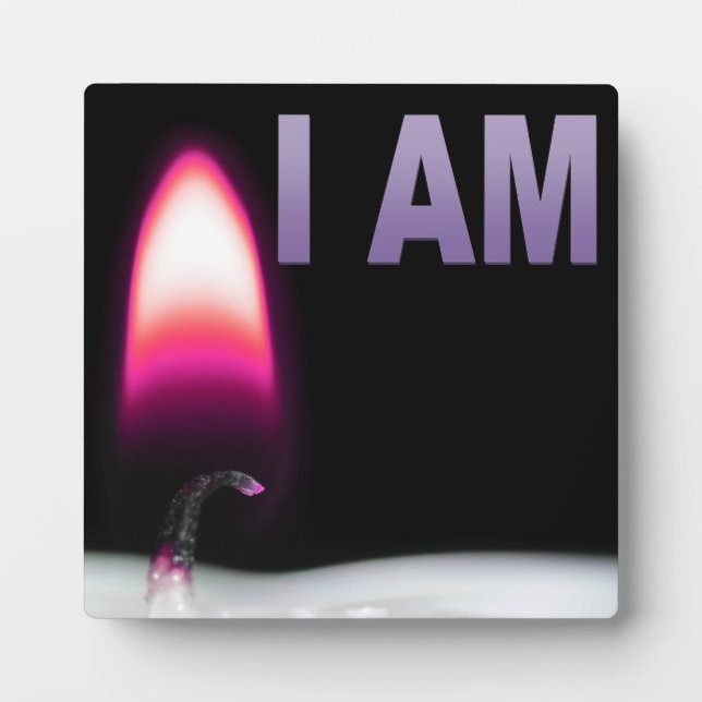 I AM Table Sign 6x6 Fotoplatte (Vorderseite)