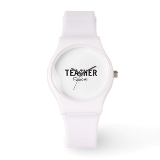 I am teacher school Collegeadd your name text simp Armbanduhr