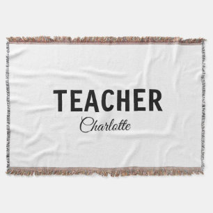 I am teacher school Collegeadd your name text simp Decke