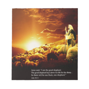 "I am the good shepherd. Notizblock
