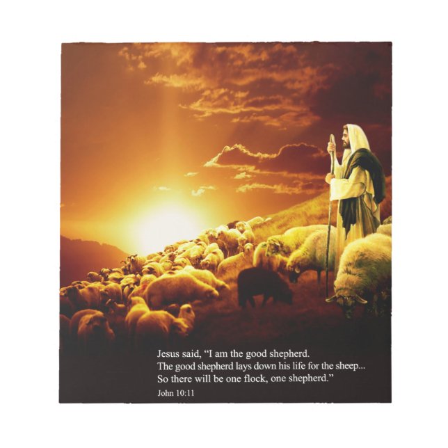 "I am the good shepherd. Notizblock (Vorderseite)
