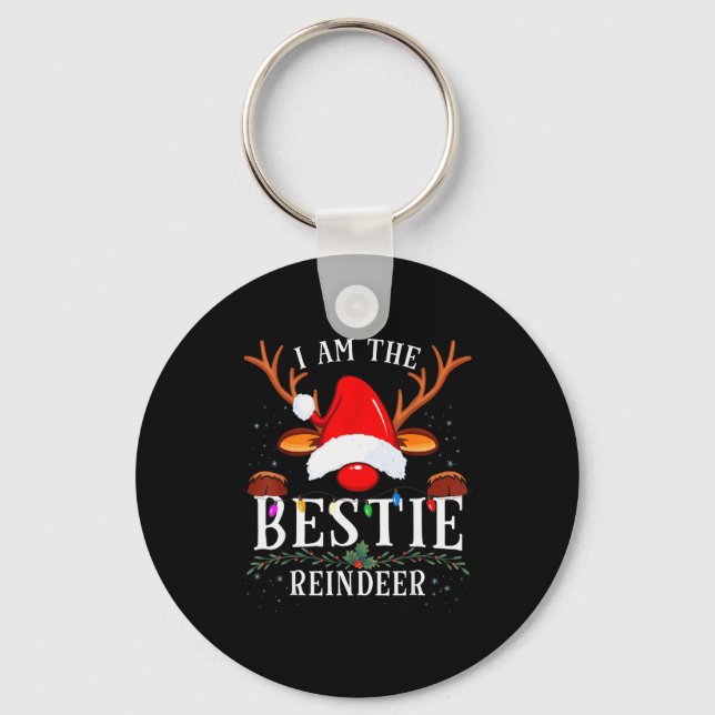 I Am The Ie Reindeer Christmas Family  Schlüsselanhänger (Vorderseite)